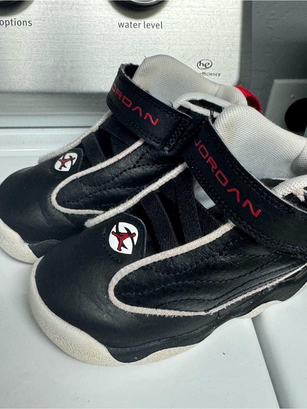Jordan Kids Black and White Athletic Shoes 6c